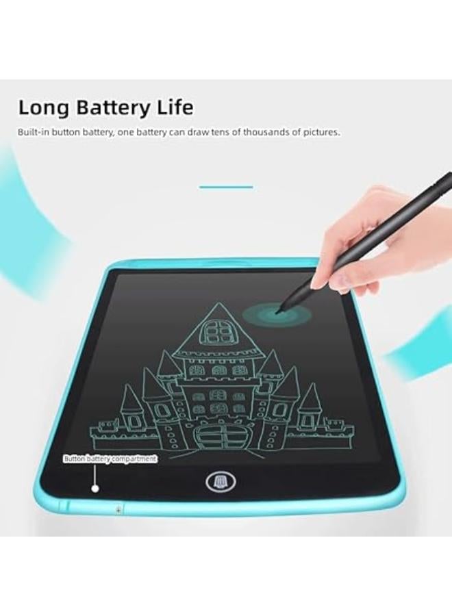 10 Inch Colorful LCD Writing Tablet, Toddler Doodle Board Electronic Drawing Writing Pad for Kids, Reusable and Portable Educational and Learning Toys Gifts for 3 4 5 6 7 Year Old Girls Boys (Blue) - Image 5