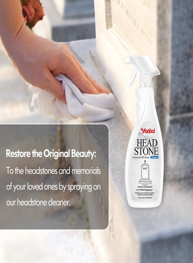 Yadool Headstone Cleaner for Graves & Memorials, Granite Cleaner, Removes Dirt & Plant Growth, Natural Luster to Restore & Guard Granite, Stone,Tile, Travertine, Concrete,Limestone,Slate,Marble 10.14 Fl Oz - Image 3