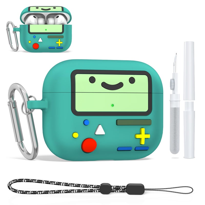 FGERWZ Cute Cover for AirPods Pro 3 Case (2025) - Funny Kawaii 3D Cartoon Design - Shockproof Protection Silicone Case for AirPods Pro 3rd Generation Accessories with Carabiner & Cleaner Kit (Green) - Image 1