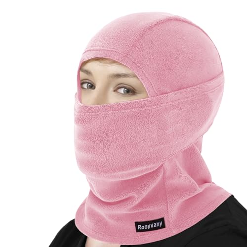 rooyvany Fleece Balaclava Ski Mask for MenWomenWarmWindproofLightweight Winter Face Mask for SkiingSnowboardingCycling Pink - Image 1