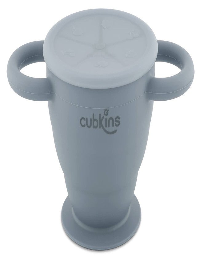 CUBKINS Collapsible BPA Free Snack Cup for Baby, Infant, Toddler | Washable & Reusable, Microwave Oven Safe | Travel Friendly, 6 Months+ (Blueberry) - 275ml - Image 1