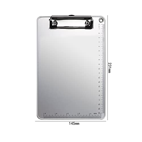 Chris.W A5 Recycled Aluminum Clipboard with Low Profile Clip and Hanging Hole - Cm & Inch Dual Scales Stationery(6''x 9'') - Image 3