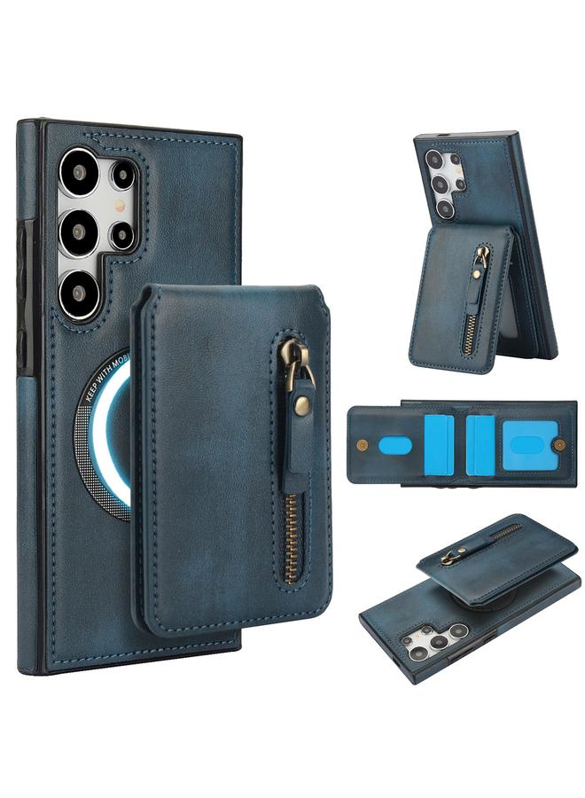 اس-توب جراب لهاتف Samsung Galaxy S25 Ultra 5G، مزود بسحاب ومحفظة من الجلد مع غطاء خلفي من MagSafe - Image 1