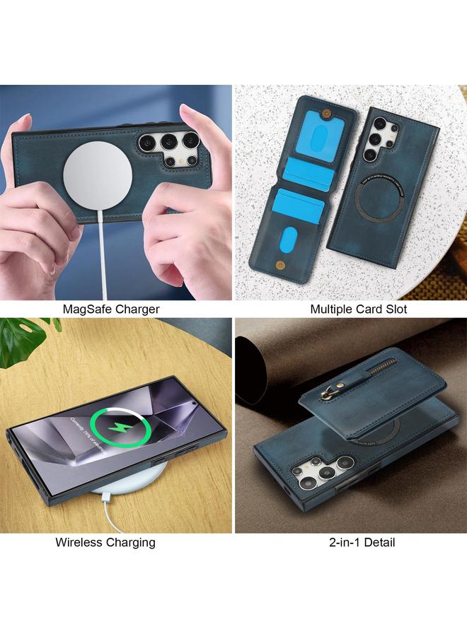 اس-توب جراب لهاتف Samsung Galaxy S25 Ultra 5G، مزود بسحاب ومحفظة من الجلد مع غطاء خلفي من MagSafe - Image 5