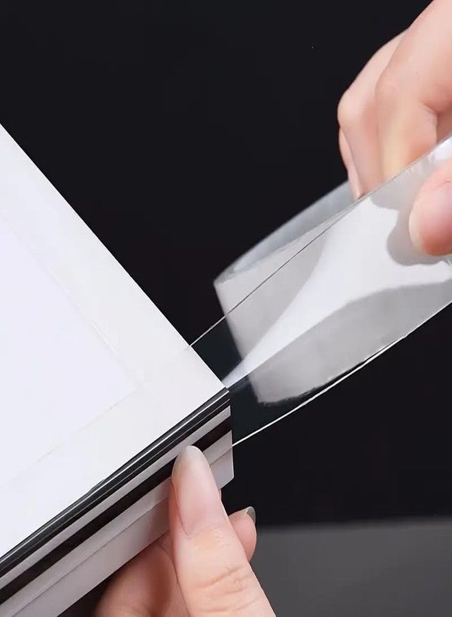 HAPPYMATES واقي زوايا شفاف من مادة PVC من هابي ميتس | واقي حواف شفاف ذاتي اللصق للطاولات والنوافذ، وسادة زوايا آمنة، أمان منزلي، حماية الحواف، واقي زوايا (واقي شفاف 2 × 60 بوصة) - Image 3