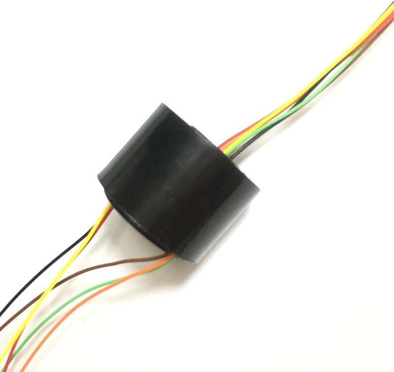 Taidacent Hollow Electrical Slip Ring 2/4/6/12 Wires Collector Ring Conductive Motor Electrical Contact Rotating Connector (6 Wires 1.5A Inner Hole 7mm Outer Diameter 22mm) - Image 2