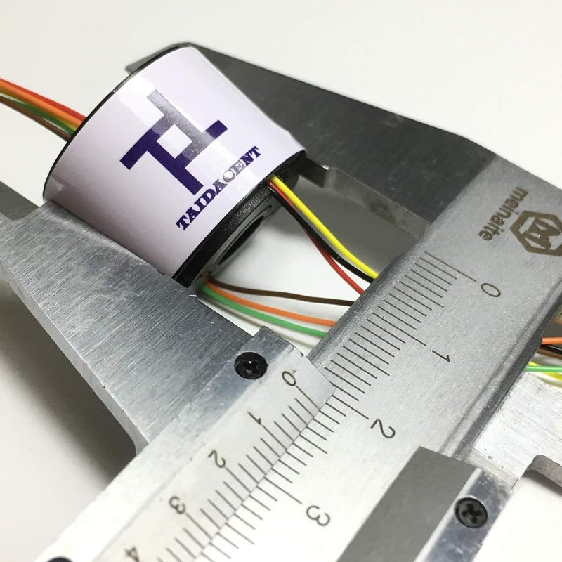 Taidacent Hollow Electrical Slip Ring 2/4/6/12 Wires Collector Ring Conductive Motor Electrical Contact Rotating Connector (6 Wires 1.5A Inner Hole 7mm Outer Diameter 22mm) - Image 5