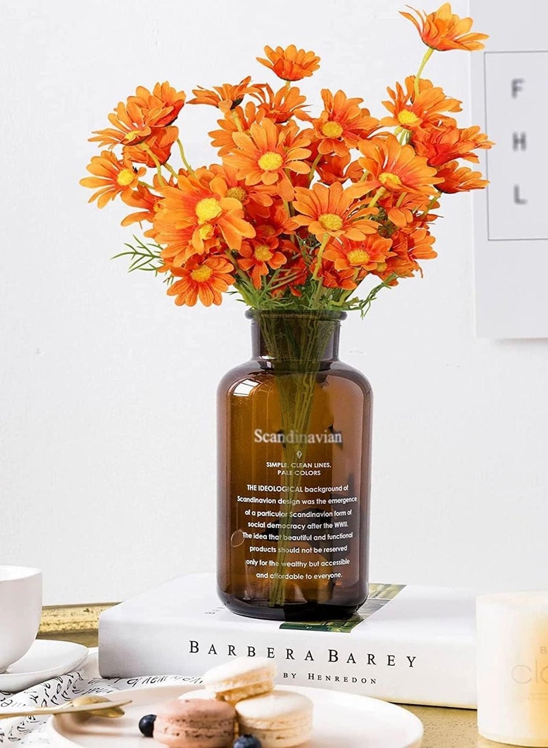 Excefore زهور صناعية 10 حزم زهور ديزي صناعية متعددة الألوان مقاومة للأشعة فوق البنفسجية زهور برية مزيفة في الهواء الطلق مع سيقان نباتات وشجيرات خضراء مزيفة ترتيبات لتزيين المنزل والحديقة - Image 4