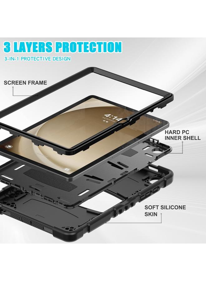 erorex Case For Samsung Galaxy Tab A9+ / X210 PC Hybrid Silicone Tablet Case with Holder - Image 3