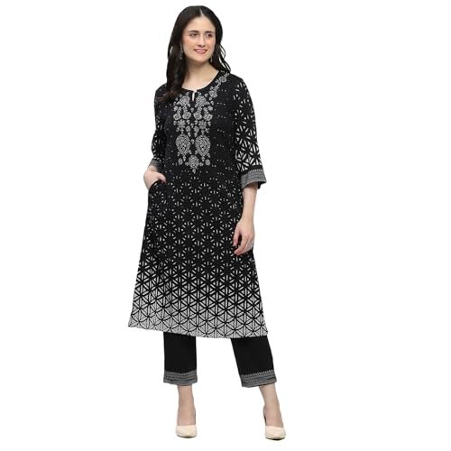 Biba Women's Black Jacquard Straight Set_34 - Image 1