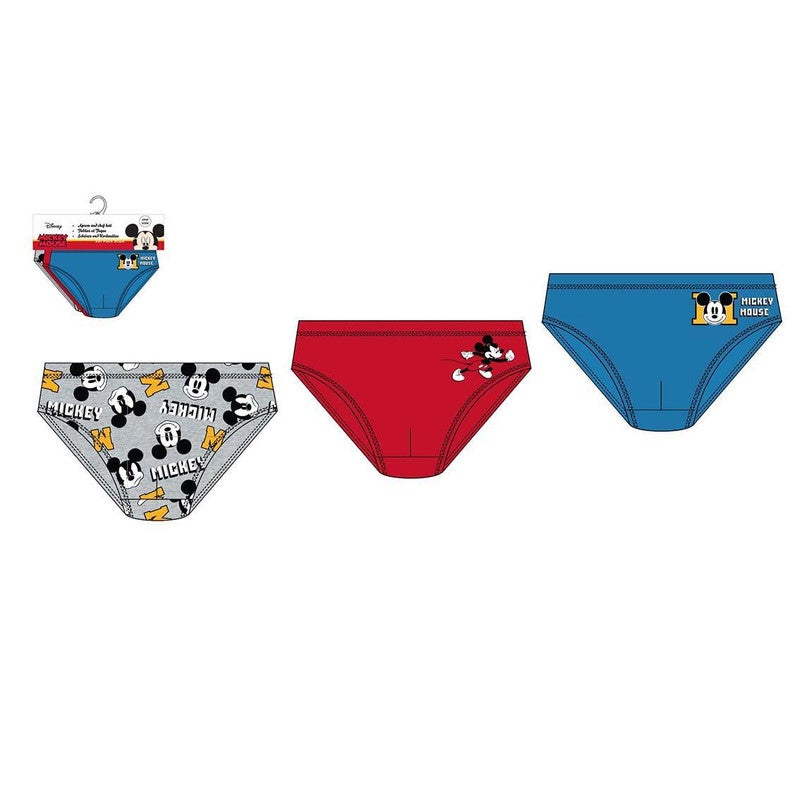 ديزني_ميكي_ماوس مجموعة ديزني ميكي ماوس من ثلاث سراويل قطنية للأولاد من كيدز تي في - Image 1