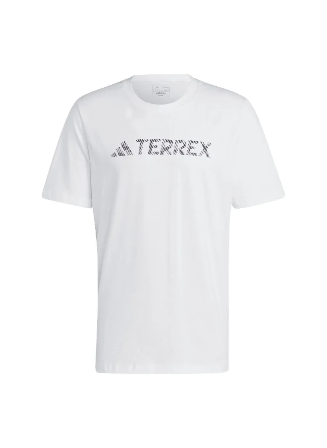 اديداس adidas Tx Logo Tee White Hiking T-Shirts XS