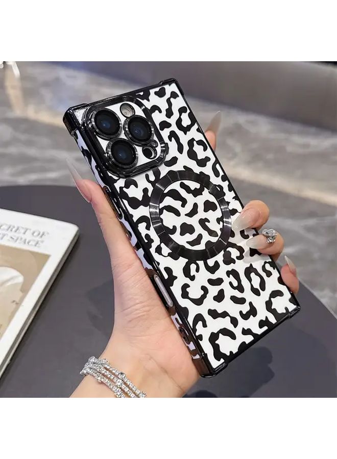 Blue Luxury Anti Drop Magnetic Suction iPhone 14 Pro Case with Wireless Charging and Lens Film - Image 3