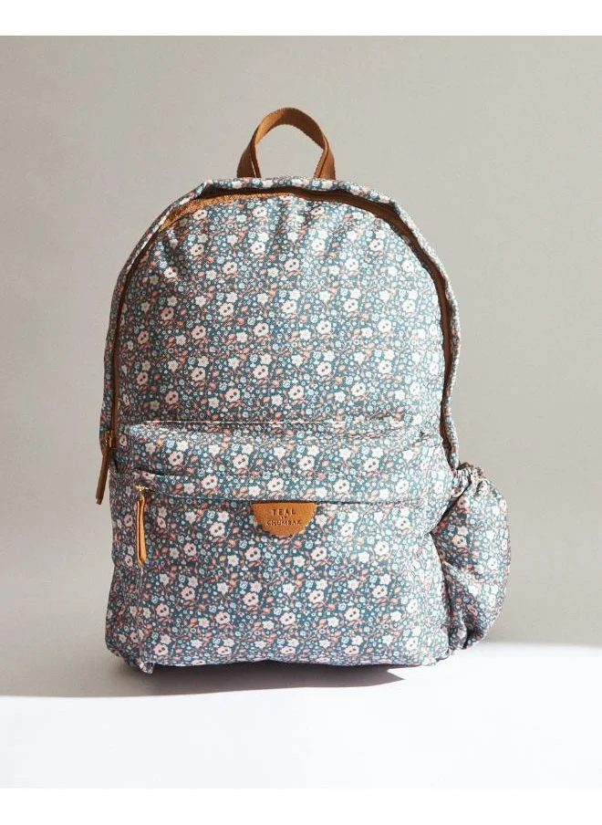 Chumbak Teal by Chumbak Floral Beds Laptop backpack