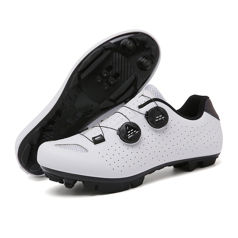 Generic Cross-border New Bicycle Shoes Men and Women Couples Cycling Shoes Outdoor Off-road Lock Shoes Unlocked Rubber Shoes white mountain bottom