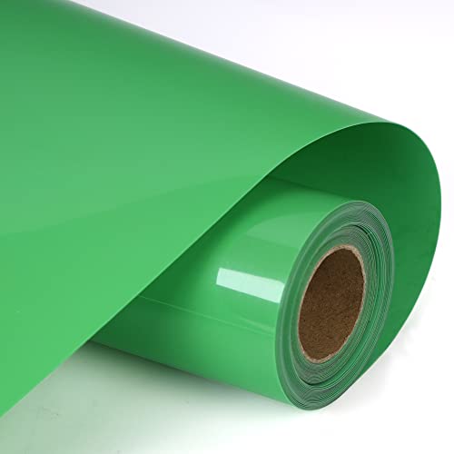 RENLITONG Light Green HTV Iron on Vinyl 12Inch by 10ft Roll Heat Transfer Vinyl for TShirt HTV Rolls for All Cutter Machine Easy to Cut Weed for Heat Transfer Design