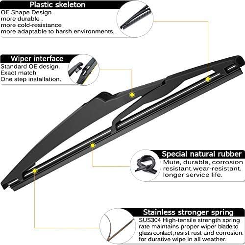 AUTOBOO 24"+18" Windshield Wipers with 10" Rear Wiper Blade Replacement for Jeep Compass 2018 2019 2020 2021 2022 2023 -Original Factory Quality (Pack of 3) - Image 2