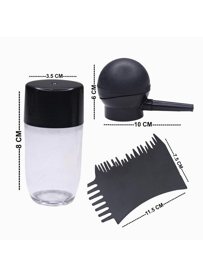 Iyaan Professional Hair Building Fibers Empty Bottle Hair Thickening Nozzle Atomizador Hair Applicator with Free Optimizer Comb Black 20 Grams Pack of 1 - Image 2