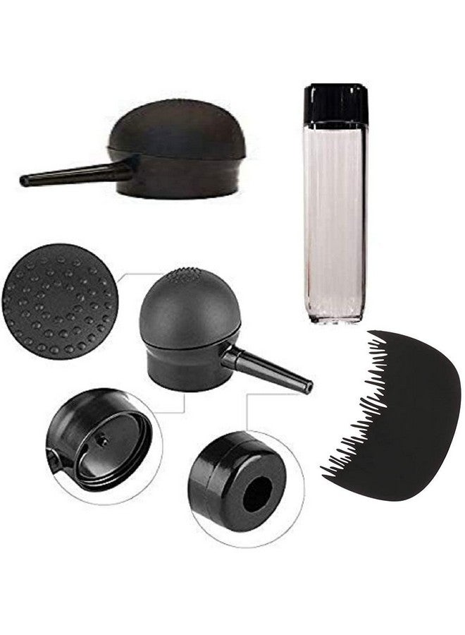 Iyaan Professional Hair Building Fibers Empty Bottle Hair Thickening Nozzle Atomizador Hair Applicator with Free Optimizer Comb Black 20 Grams Pack of 1 - Image 1