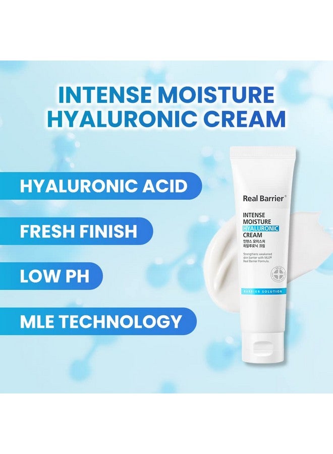 Real Barrier Intense Moisture Hyaluronic Cream 2.02 Oz Panthenol Skin Barrier Repair Face Moisturizer Cream Hyaluronic Acid Daily Moisturizing Facial Cream Korean Moisturizer For Sensitive Skin - Image 2