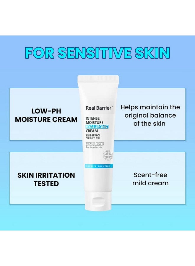 Real Barrier Intense Moisture Hyaluronic Cream 2.02 Oz Panthenol Skin Barrier Repair Face Moisturizer Cream Hyaluronic Acid Daily Moisturizing Facial Cream Korean Moisturizer For Sensitive Skin - Image 5