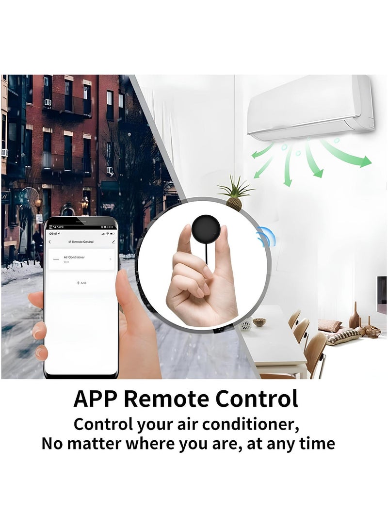 Imteaz WiFi Smart IR Universal Remote Control – Infrared Blaster for AC, TV & Home Appliances, No Hub Required, Compatible with Google Home, Touch & App Remote Control, Timing Function & Voice Control (Round) - Image 4
