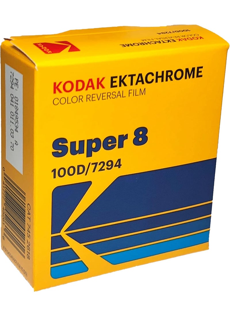 Kodak Kodak Super 8 Color Reversal Ektachrom 100D 729450 Cartridge 