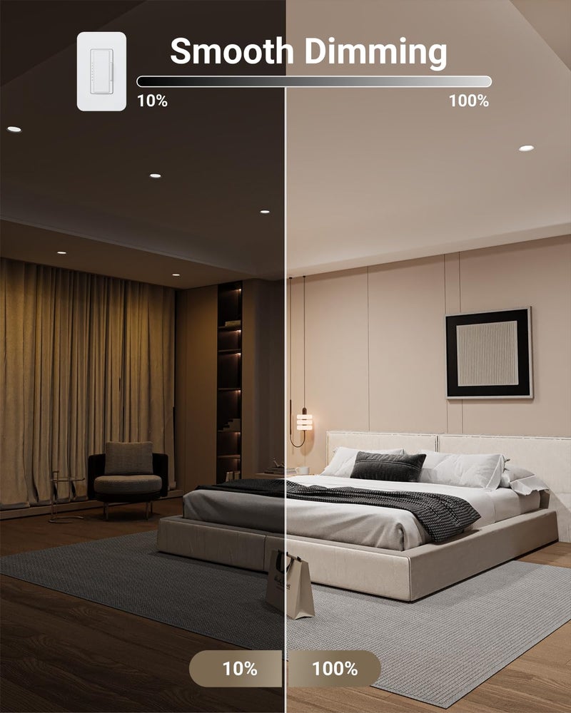 Sunco Lighting سنكو 12 عبوة أضواء مدمجة 4 بوصة، حواف LED، درجة حرارة لون قابلة للاختيار 2700K/3000K/4000K/5000K/6000K قابلة للتعتيم 10W، بدون علبة مع صندوق توصيل - Image 5