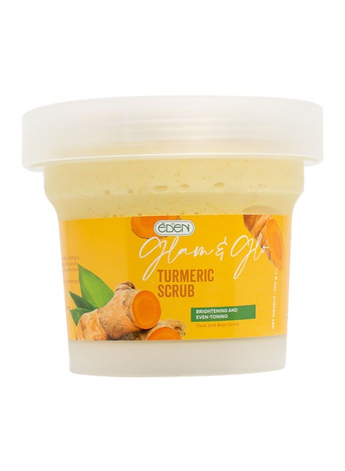 Eden Glam & Glow Turmeric Scrub 200 g – Brightening & Exfoliating Skin Treatment