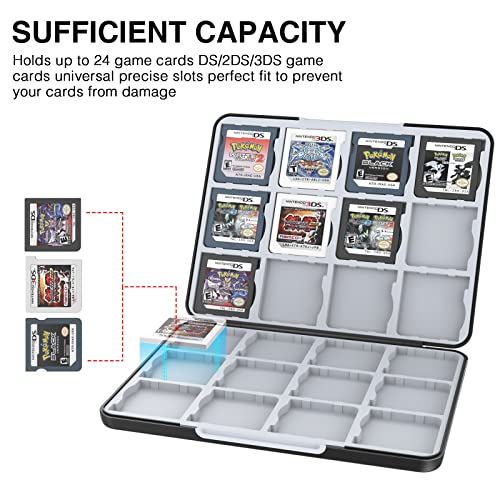 HEIYING Game Card Case for Nintendo 3DS 3DSXL 2DS 2DSXL DS DSi,Portable 3DS 2DS DS Game Cartridge Holder Storage with 24 Card Slots - Image 2