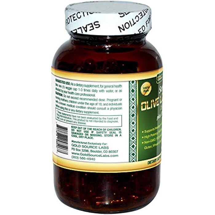 Gold Source Labs Organic Olive Leaf Extract Capsules - Pure Organic Olive Leaf Plus Standardized Oleuropein Extract, 90 Vegetarian Caps, 400 mg Maximum Strength Complex for Immune Health - Image 2