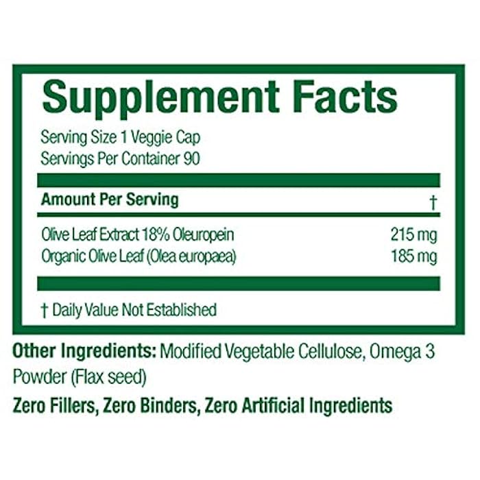 Gold Source Labs Organic Olive Leaf Extract Capsules - Pure Organic Olive Leaf Plus Standardized Oleuropein Extract, 90 Vegetarian Caps, 400 mg Maximum Strength Complex for Immune Health - Image 5