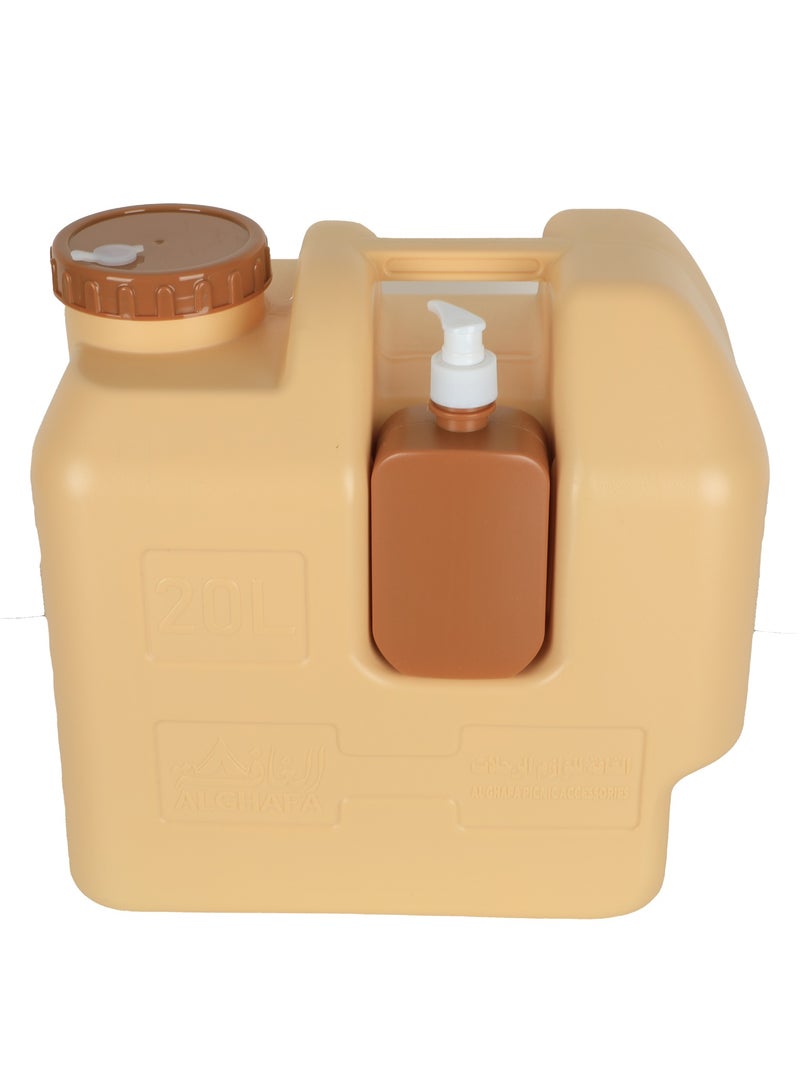 ALGHAFA Water Tank For Trips, 20 Liters, With A Soap Box, For Camping  - Image 2