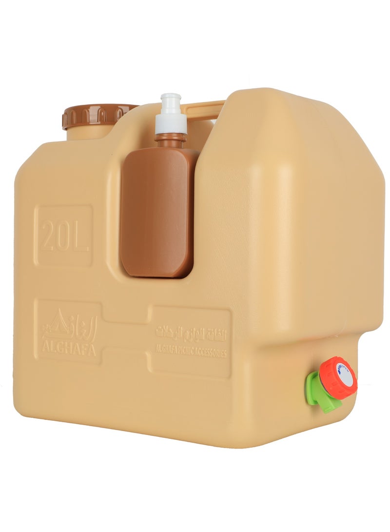 ALGHAFA Water Tank For Trips, 20 Liters, With A Soap Box, For Camping  - Image 3