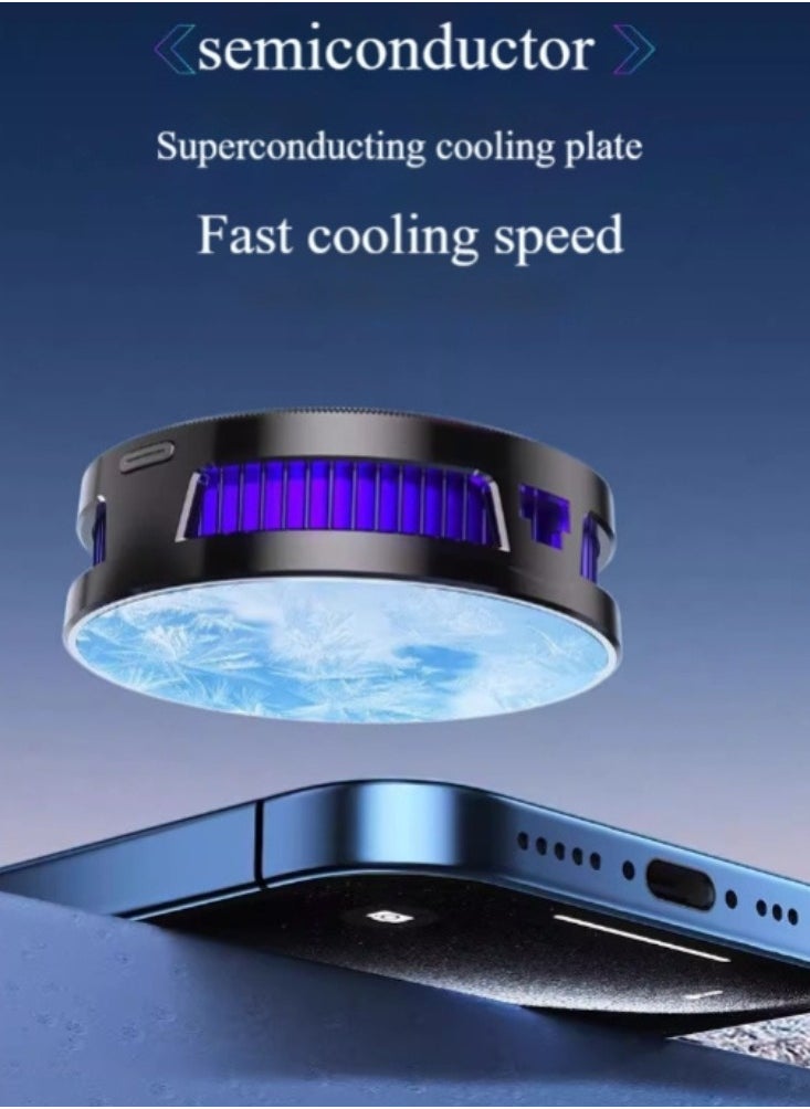 BESTPEAK Gaming phone magnetic radiator with magnetic back clip, dual-purpose mobile phone cooling fan, digital display temperature, mobile phone cooling fan, noiseless mobile cooling fan, fast cooling semiconductor radiator suitable for all smartphones  - Image 3