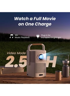 Yaber Yaber Smart Portable Projector – 2.5-Hour Battery, Dual 5W JBL Speakers, External Android TV, Auto Focus, Keystone Correction, Alexa & NFC Support, 450 Lumens Clarity  - Image 2