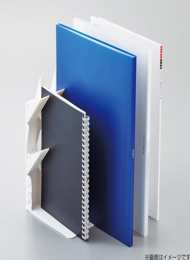 Lihit Lab A3577-0 Single Book Stand Bookend A4 White - Image 4