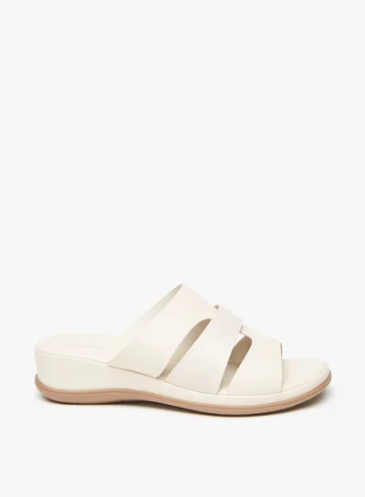 فلورا بيلا من شو إكسبرس Women's Solid Slip-On Sandals with Flatform Heels