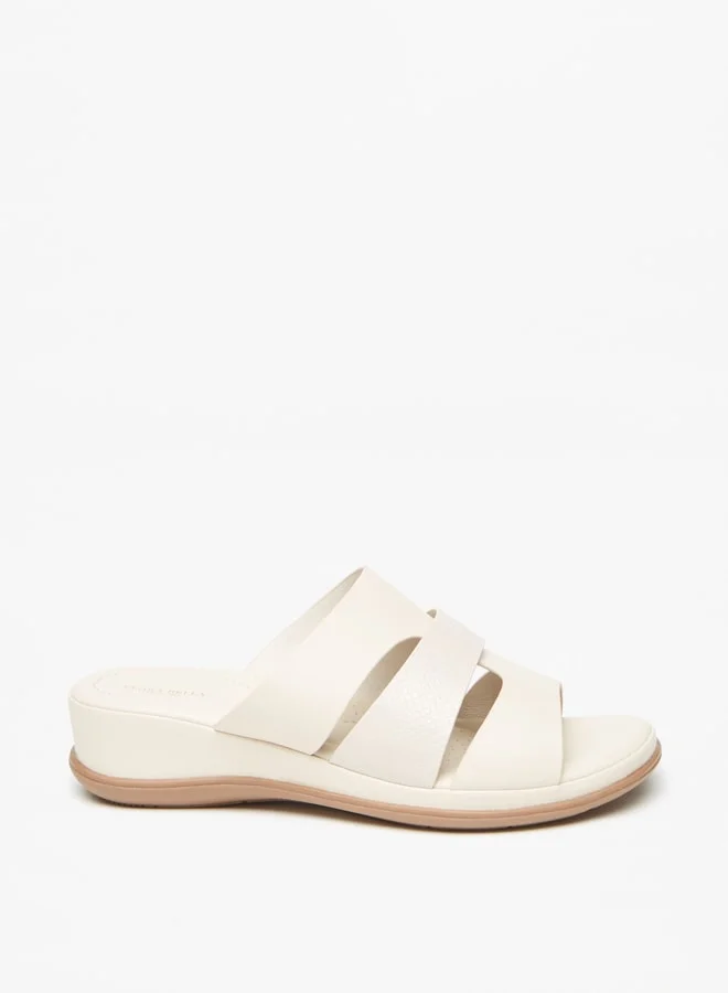 فلورا بيلا من شو إكسبرس Women's Solid Slip-On Sandals with Flatform Heels