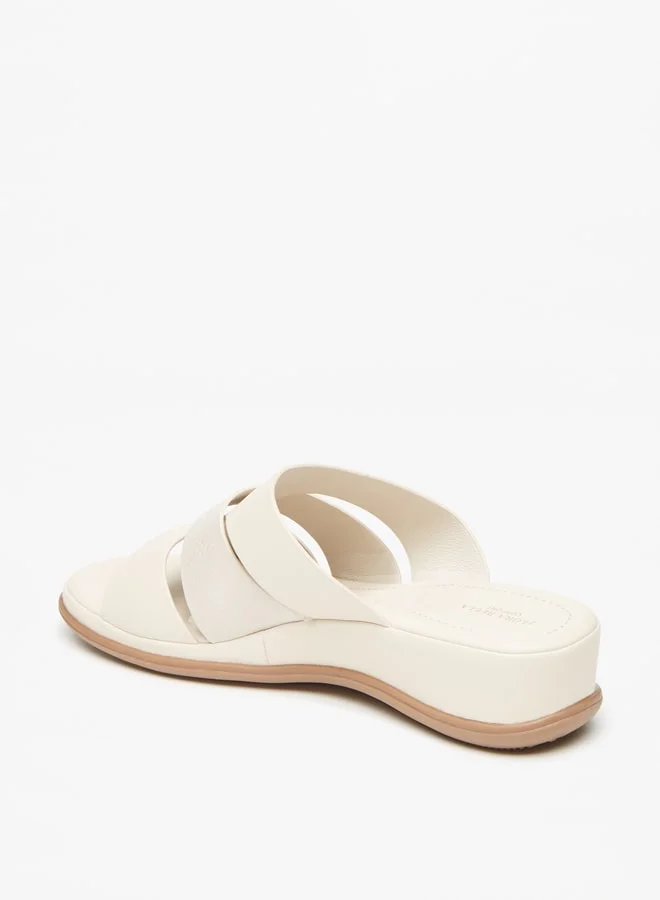 فلورا بيلا من شو إكسبرس Women's Solid Slip-On Sandals with Flatform Heels