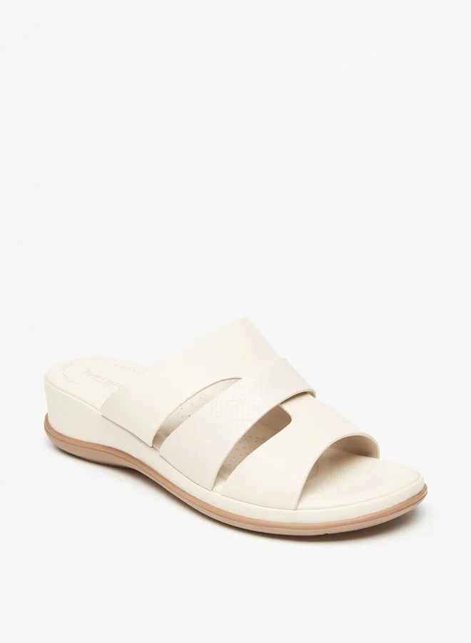 فلورا بيلا من شو إكسبرس Women's Solid Slip-On Sandals with Flatform Heels