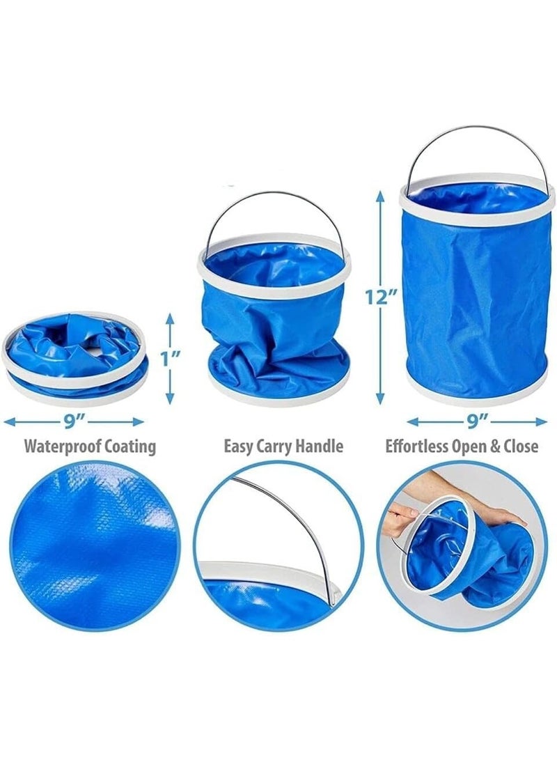 Car Wash Cleaning Tools Kit Car Detailing Set with Bag Collapsible Bucket Wash Mitt Sponge Towels Tire Brush Window Scraper Duster Complete Interior Car Care Kit - Image 1