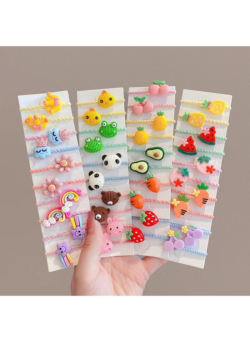 Generic Colorful Kids Thumb Bands Elastic Hair Ties 17# [random 10]] 