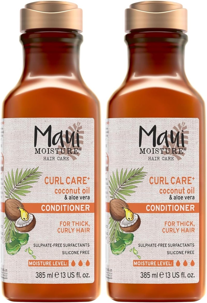 Maui Moisture Coconut Oil Conditioner for Curly Hair 385ml Pack of 2
