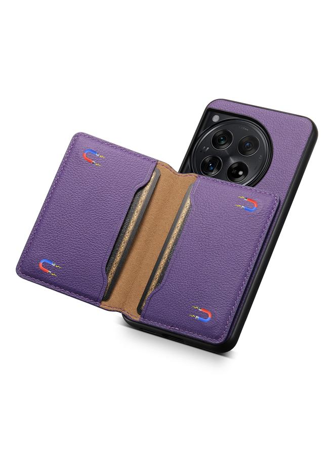 اس-توب جراب لهاتف OnePlus 12 بتصميم حقيبة بطاقات وملمس جلد العجل، جراب هاتف بتغطية كاملة - Image 5