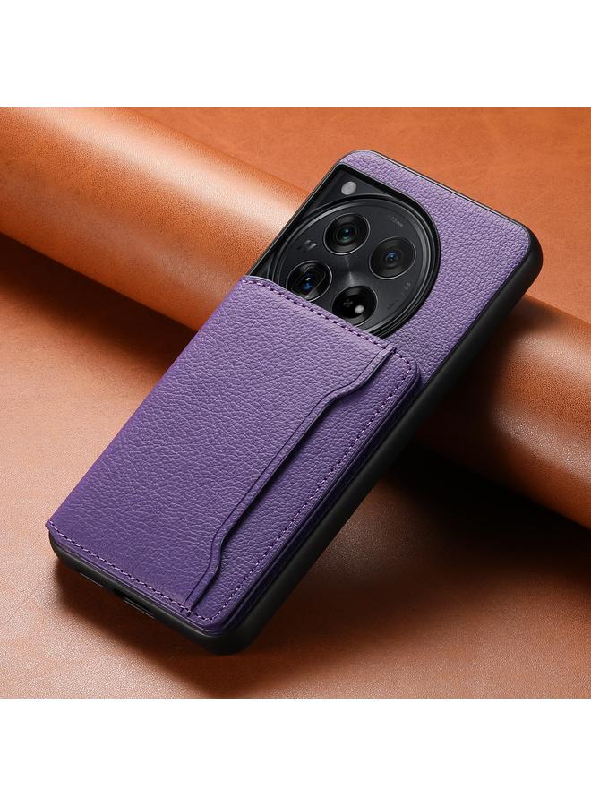 اس-توب جراب لهاتف OnePlus 12 بتصميم حقيبة بطاقات وملمس جلد العجل، جراب هاتف بتغطية كاملة - Image 2