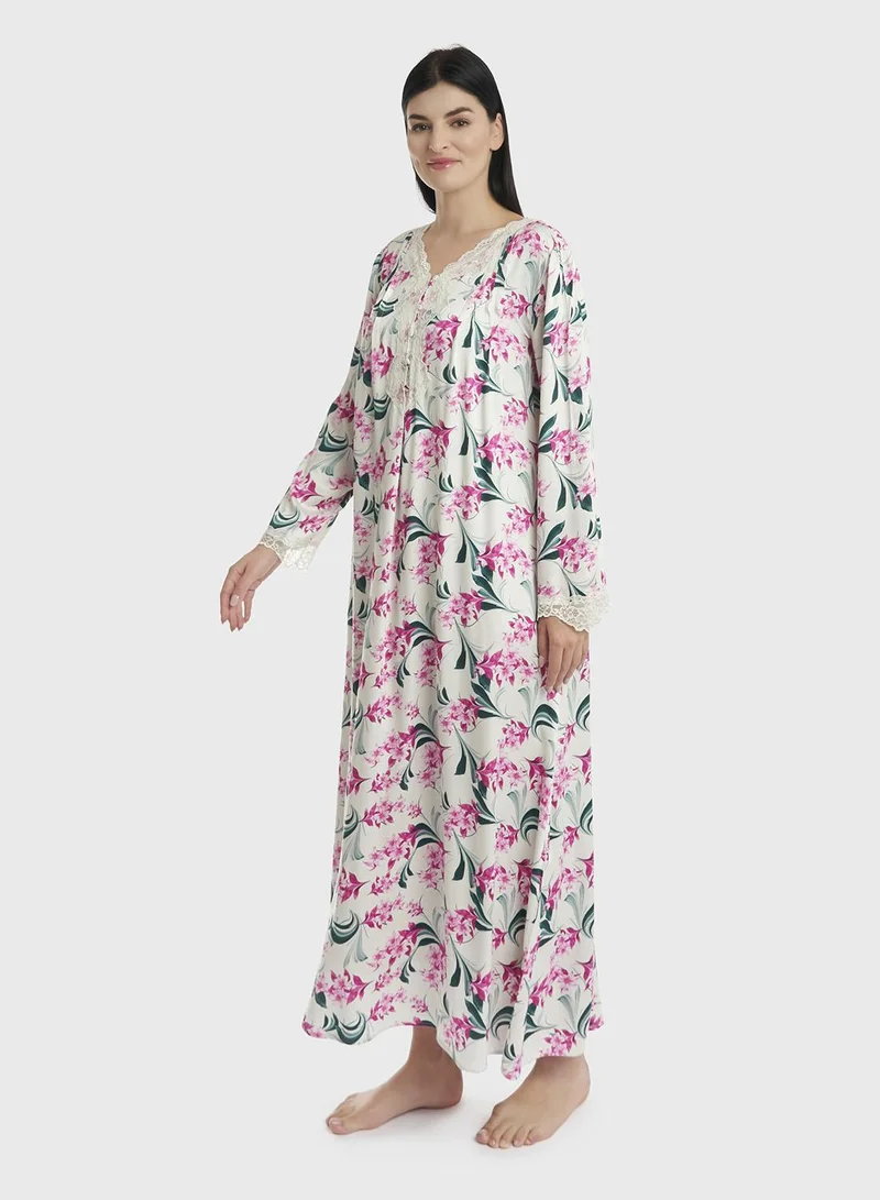 KASHKHA Multi color Printed Viscose Nighty (CNH241A)