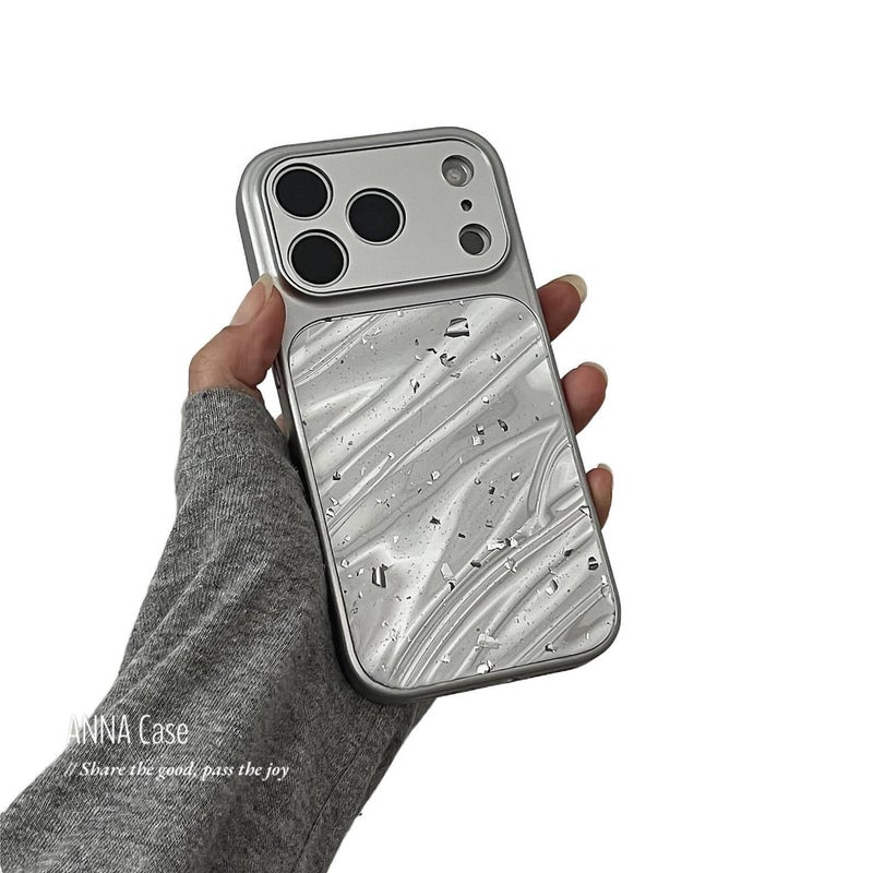 غطاء واقي لـ iPhone 14 / 14 Plus / 14 Pro / 14 Pro Max مع حماية من السقوط ونقش تموج الماء مع مقاوم للصدمات مع تصميم نافذة كبيرة مع حبل تعليق لامع باللون Water Ripple - Image 1