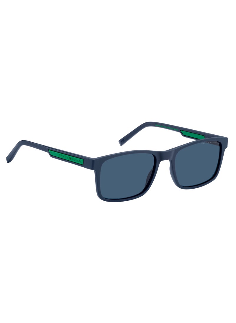 TOMMY HILFIGER Men's UV Protection Rectangular Shape  Sunglasses TH 2089/S BLUE 41 - Lens Size: 40.5 Mm - Mtt Blue M  - Image 2