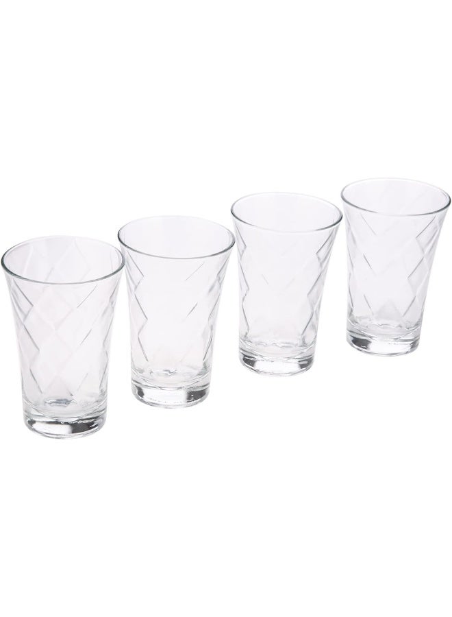 AKDC Imperial Tumbler 4Pcs L(8CM) XW(8CM) XH(12CM) Transparent - Image 2